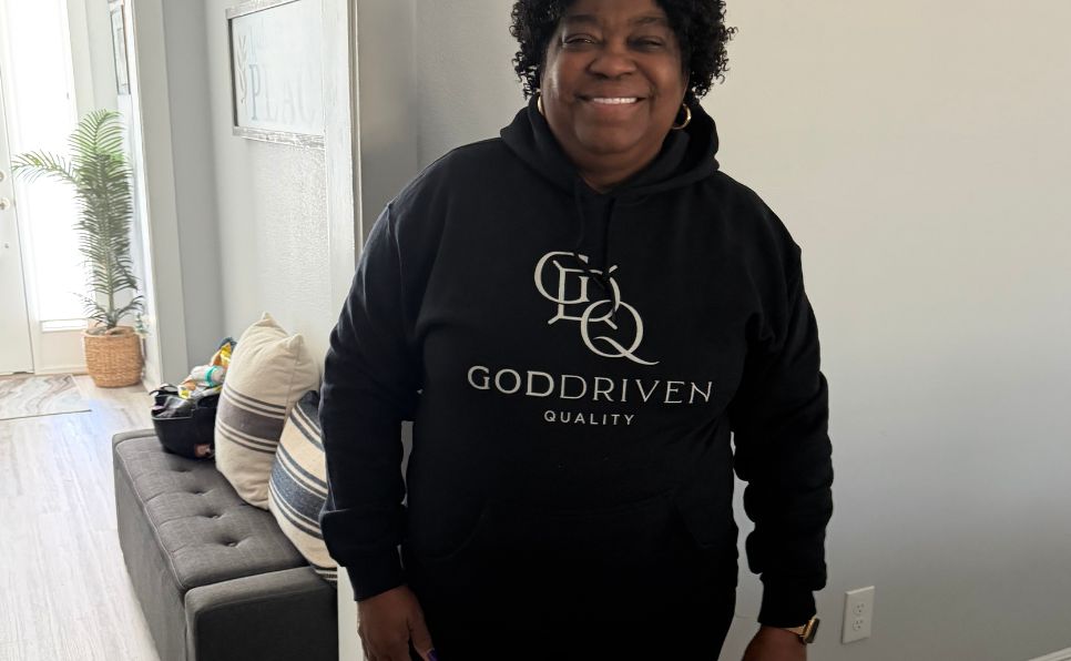The first time she wore this hoodie, she was stopped to have a conversation about the grace of God 🥰
